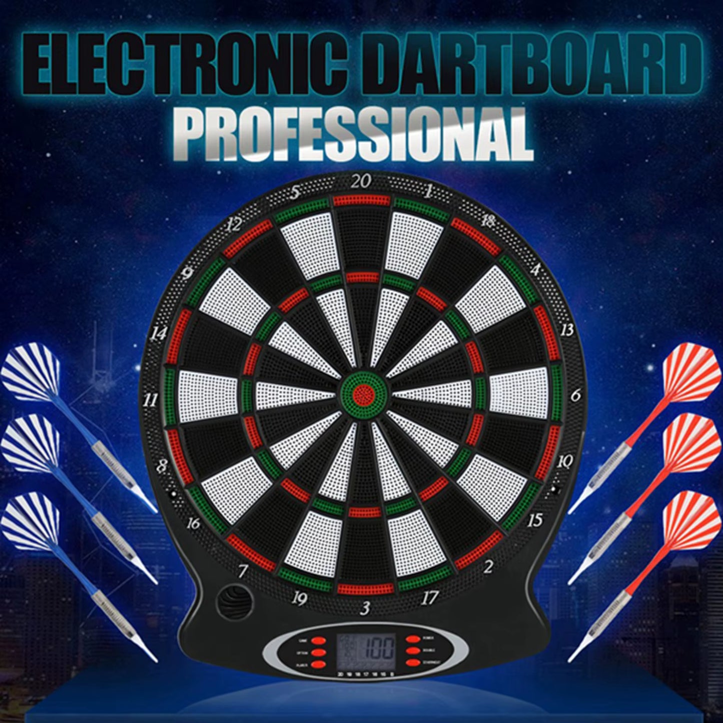 1Pc Electronic Games Professional Electronic Hanging Dartboard LCD Scoring Indicator Game with Darts Target Games