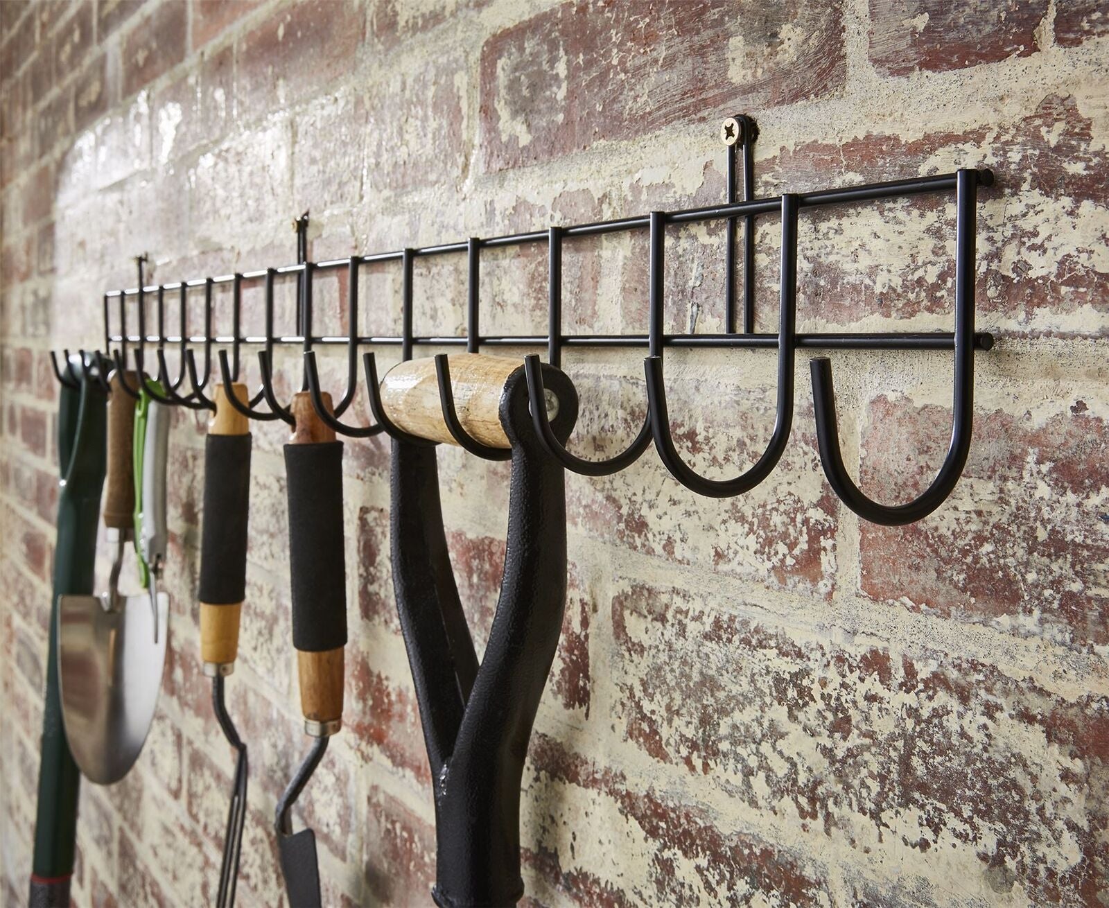 Garden Tool Wall Mounted Storage Rack Hook Holder Extra Long Shed Tidy Rail