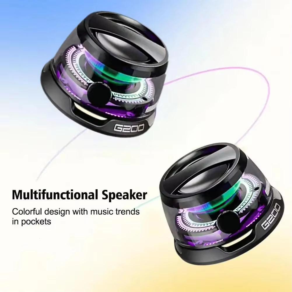 G200 Magnetic Portable Bluetooth Speaker Mini Sound Box Multifunctional RGB Serial Stereo Sound Bluetooth 5.3 Speaker