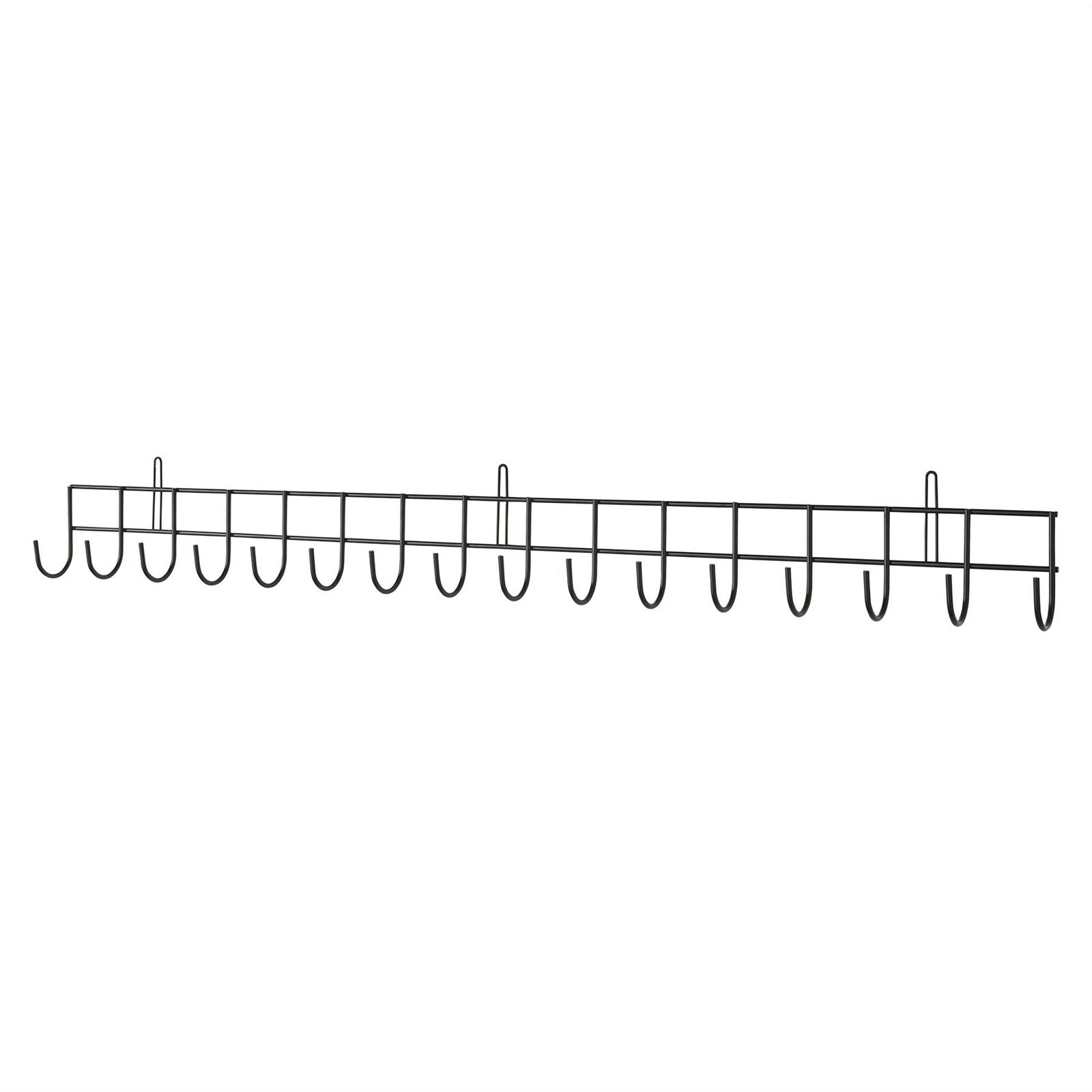 Garden Tool Wall Mounted Storage Rack Hook Holder Extra Long Shed Tidy Rail