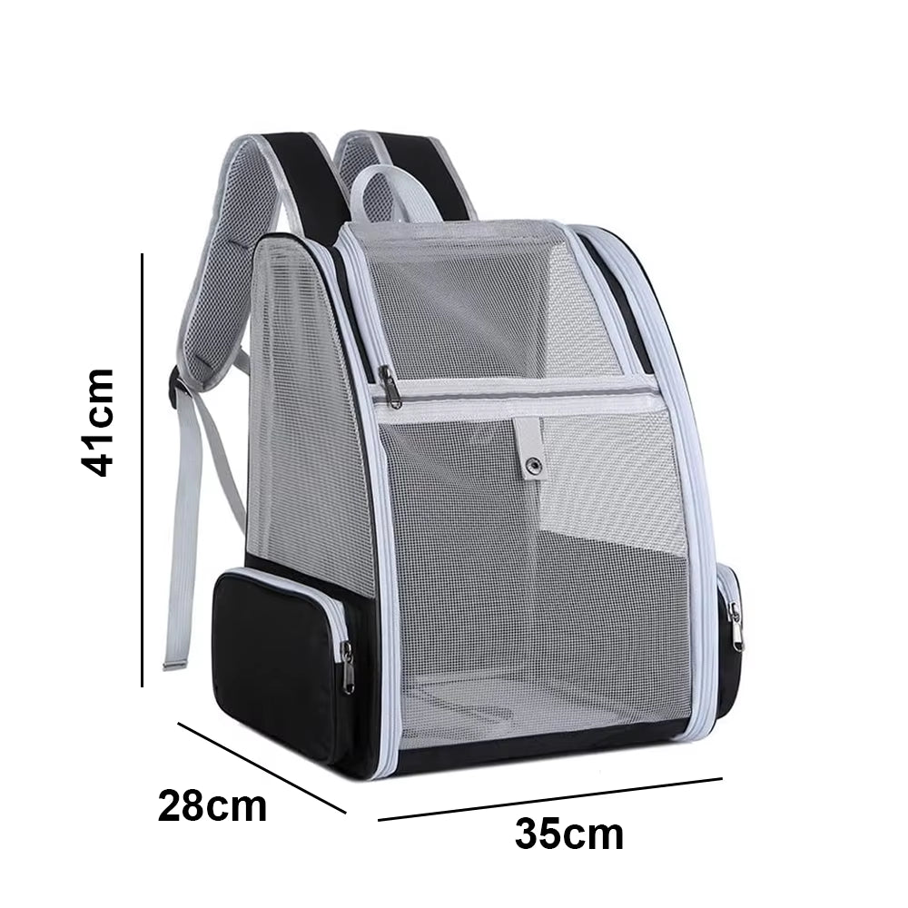 Portable Cat Bag Breathable Canvas Pet Backpack Cat Travel Bags for Cats and Puppy Foldable Pet Carrier