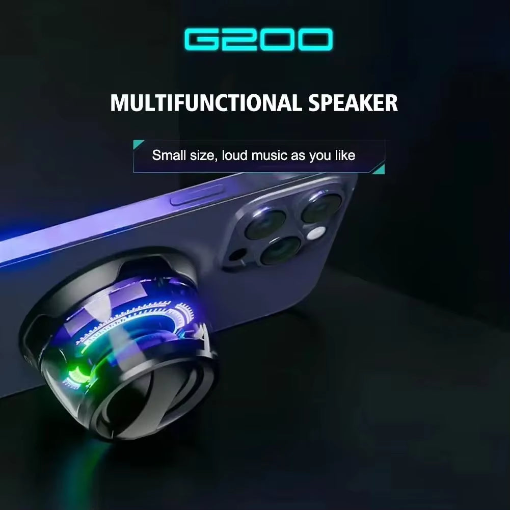 G200 Magnetic Portable Bluetooth Speaker Mini Sound Box Multifunctional RGB Serial Stereo Sound Bluetooth 5.3 Speaker